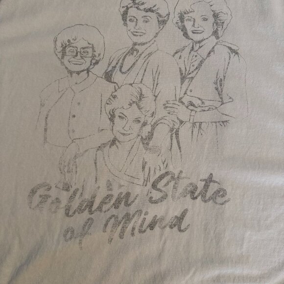 Golden Girls "Golden State of Mind" Black & White Baseball Shirt, Size Medium - Picture 3 of 7